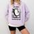 Cat With Coffee On Computer Go Away I'm Introverting Comfort Colors Sweatshirt Orchid