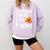 Chicken Nugget Saying Introvert Nuggie Foodie Food Comfort Colors Sweatshirt Orchid