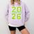 Class Of 2026 Graduation Varsity Lime Green Letters Comfort Colors Sweatshirt Orchid