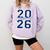Class Of 2026 Graduation Varsity Navy Blue Letters Premium Tri-Blend Comfort Colors Sweatshirt Orchid