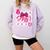 Class Of 2026 Senior Coquette Pink Bow Graduation Family Premium Tri-Blend Comfort Colors Sweatshirt Orchid