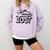 Class Of 2037 Senior Retro 2037 Grad Graduate Graduation Comfort Colors Sweatshirt Orchid