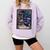 Color Graphic The Introvert Tarot Card Raglan Baseball Tee Comfort Colors Sweatshirt Orchid