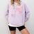 Colorful Proud Grandma 2024 NICU Graduate Baby Graduation Comfort Colors Sweatshirt Orchid