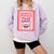 Cool Fun Cute Party Introvert Cat Character Comfort Colors Sweatshirt Orchid