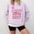 Coquette Pink Bow Flowers Senior 2026 2027 Graduation Comfort Colors Sweatshirt Orchid