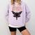 Cryptid Cryptozoology Mothman Introvert -Adults Butterfly Small Crew Neck Classic Fit Short Sleeve Polyester 100 Printed Blended Fabric Comfort Colors Sweatshirt Orchid