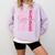 Cute Girls Women Class 2025 Graduation Senior Coquette Bow Comfort Colors Sweatshirt Orchid