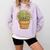 Cute Golden Barrel Cactus Introvert Distressed Comfort Colors Sweatshirt Orchid