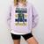 DC Comics Graduation Batman The Grad Power Stance Comfort Colors Sweatshirt Orchid