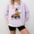 I Easily Crushed Kindergarten Graduation 2022 Truck Dinosaur Comfort Colors Sweatshirt Orchid