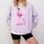 Flamingo Nailed It Graduation Flamingo Comfort Colors Sweatshirt Orchid