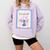 Fun Cute Introvert Cat Character Trophy For Men Women Comfort Colors Sweatshirt Orchid