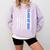 Funny Class Of 2021 American Flag Senior Graduation Comfort Colors Sweatshirt Orchid