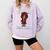 Future HBCU Grad Girl Wearing Graduation Gown Comfort Colors Sweatshirt Orchid