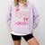 Girls Little Miss Kindergarten Grad 2025 Coquette Graduation Comfort Colors Sweatshirt Orchid