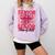 Graduate 2025 For Senior 2025 Graduation Coquette Pink Bow Comfort Colors Sweatshirt Orchid
