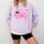 Graduation 2027 Senior 2027 Class Of 2027 Coquette Pink Girl Comfort Colors Sweatshirt Orchid
