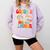 Groovy Goodbye 7th Grade Graduation Hello Summer Kids Comfort Colors Sweatshirt Orchid