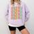 Groovy Senior Graduation Cute Groovy Senior Class Of 2024 Comfort Colors Sweatshirt Orchid
