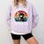 Hang On Let Me Overthink Cat Coffee Retro Introvert Comfort Colors Sweatshirt Orchid