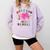 Happy Last Day Of School Coquette Bow Graduation Girls Kids Comfort Colors Sweatshirt Orchid