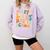 Happy Last Day Of School Groovy Teacher Student Graduation Comfort Colors Sweatshirt Orchid