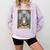 The Hermit Cat Tarot Card Introvert By Georgi Comfort Colors Sweatshirt Orchid