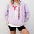Hospice Aide American Flag Nurses Graduation Medical Comfort Colors Sweatshirt Orchid