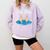 I'm Fine Drowning Thumbs Up Introvert Meme Humor Comfort Colors Sweatshirt Orchid