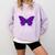 Introvert Antisocial Butterfly For Women Men Comfort Colors Sweatshirt Orchid
