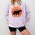 Introvert Retro Sunset Capybara Tee Comfort Colors Sweatshirt Orchid