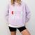 Introvert Socially Drained Battery Comfort Colors Sweatshirt Orchid