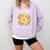 Just An Introvert Living In An Extrovert World Stickmen Comfort Colors Sweatshirt Orchid