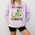 Kids 1st Grade Graduate Dinosaur Trex 1st Grade Graduation Comfort Colors Sweatshirt Orchid