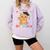 Kids Kindergarten Graduate Cat Graduation Comfort Colors Sweatshirt Orchid