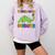 Kids Kindergarten Graduate Dinosaur Kindergarten Graduation Comfort Colors Sweatshirt Orchid