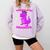Kids Kindergarten Graduation Idea For Girls Dinosaur Comfort Colors Sweatshirt Orchid