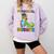 Kids Preschool Graduate T-Rex Dinosaur Preschool Graduation Comfort Colors Sweatshirt Orchid