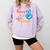 Last Day Of School Peace Out Grade 4 Graduation Kids Comfort Colors Sweatshirt Orchid