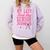 My Last First Day Senior 2026 Coquette Pink Bow Graduation Comfort Colors Sweatshirt Orchid