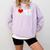 I Love My Social Anxiety Heart Humor Introvert Statement Comfort Colors Sweatshirt Orchid
