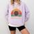 Not A Hugger Retro Sea Urchin Sarcastic Introvert Comfort Colors Sweatshirt Orchid