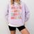 Peace Out Middle School Graduation Groovy Last Day Of School Comfort Colors Sweatshirt Orchid