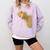 Peking Duck Peeking Chef Graduation Farm Duck Lover Comfort Colors Sweatshirt Orchid