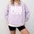 PHD Pretty Huge Debt Doctoral Degree PHD Graduation Comfort Colors Sweatshirt Orchid