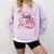 Pink Coquette Bow Senior 2025 Back To School Graduation Girl Comfort Colors Sweatshirt Orchid