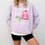 Pink I Graduated From Elementary Graduation Comfort Colors Sweatshirt Orchid
