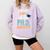 Proud Dad PhD Doctoral Graduation Doctorate Degree EdD PsyD Comfort Colors Sweatshirt Orchid