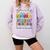 Proud NANA Of a 2025 Kindergarten Graduate Graduation Comfort Colors Sweatshirt Orchid